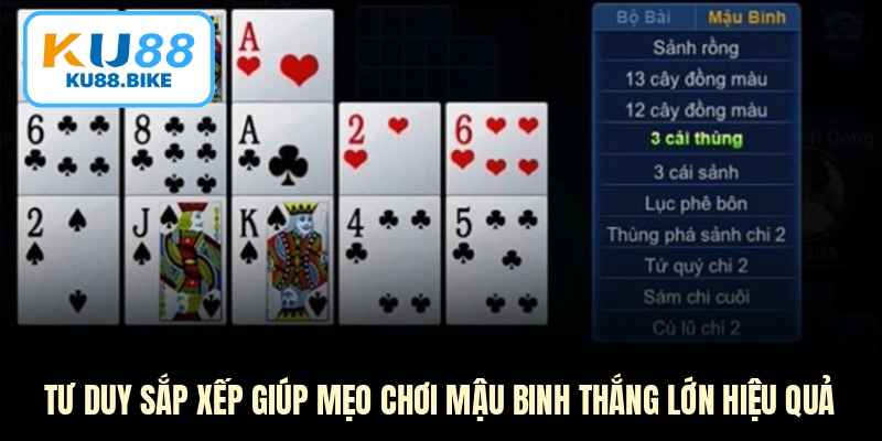 Tư duy sắp xếp giúp mẹo chơi mậu binh thắng lớn hiệu quả